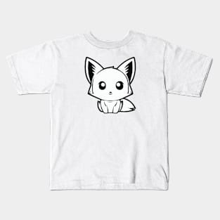 Monochrome cutie fox Kids T-Shirt